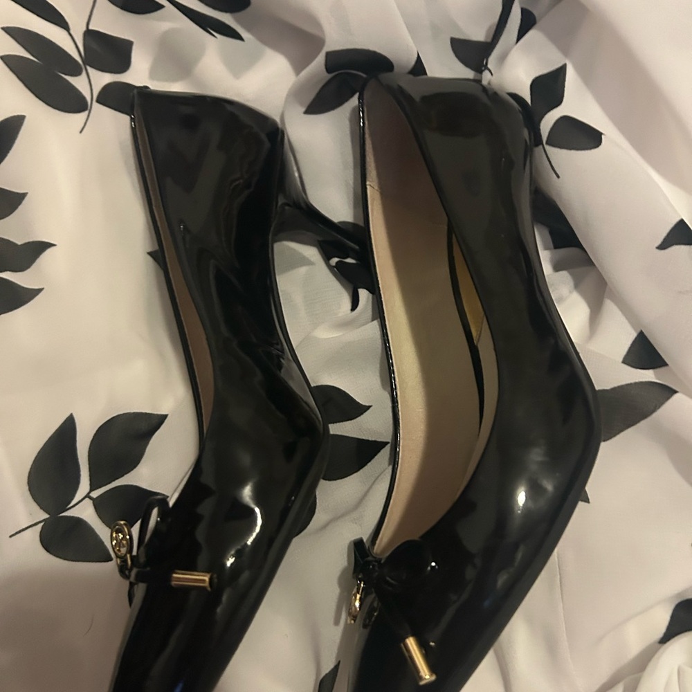 Michael Kors Collection Black Patent Heels .